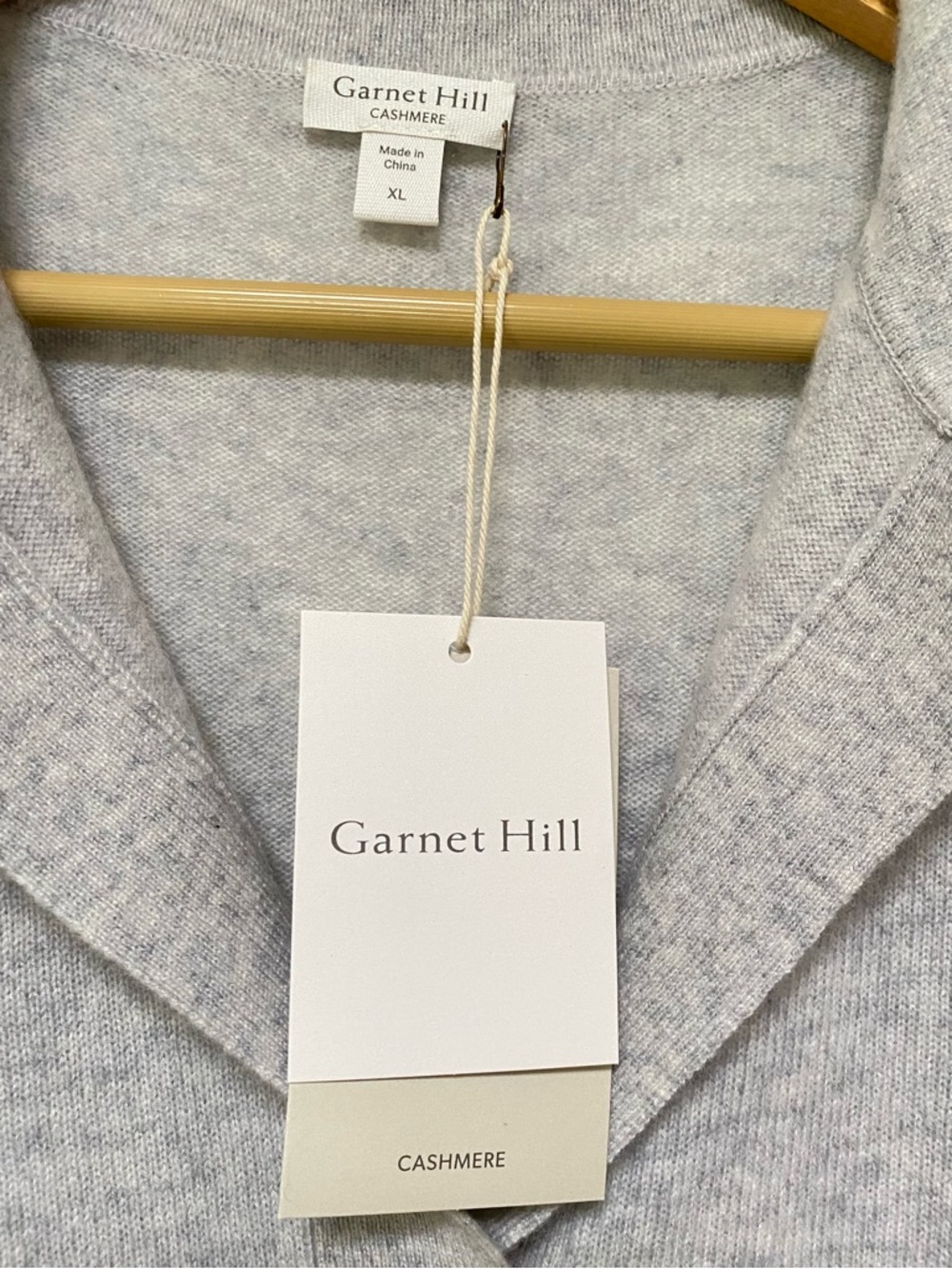 Garnet Hill Essential 100% Cashmere Polo Sweater - Picture 4 of 9